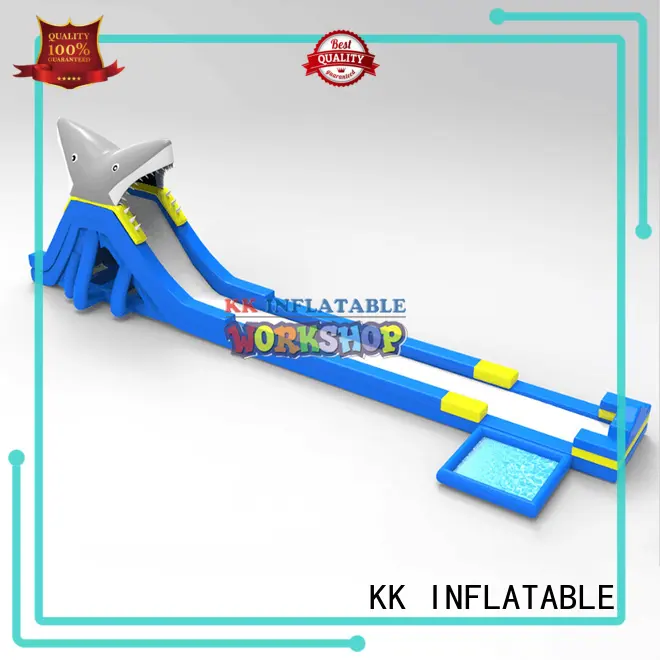 KK INFLATABLE multichannel slide inflatable floating water park factory direct for water park 1