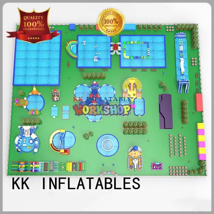 KK INFLATABLE multichannel slide inflatable floating water park factory direct for water park1 1