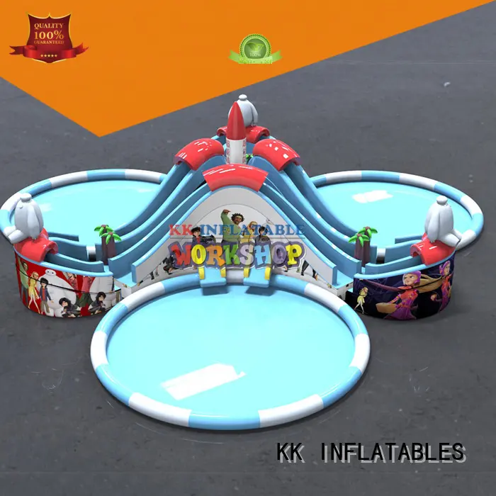 KK INFLATABLE blue inflatable theme park good quality for seaside 1