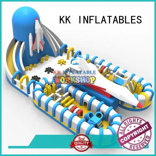 KK INFLATABLE aircraft inflatable obstacle course factory price for adventure 1