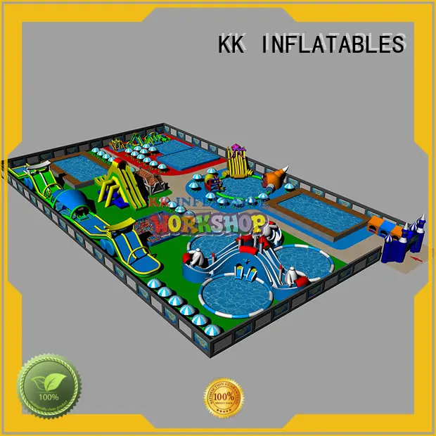 durable inflatable water parks slide pool combination manufacturer for amusement park 1
