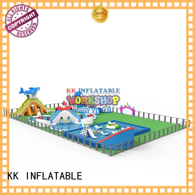 large inflatable theme park slide pool combination supplier for seaside 1