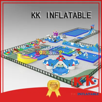 KK INFLATABLE multichannel slide water inflatables factory direct for water park 1