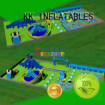 durable inflatable water playground slide pool combination good quality for amusement park 1