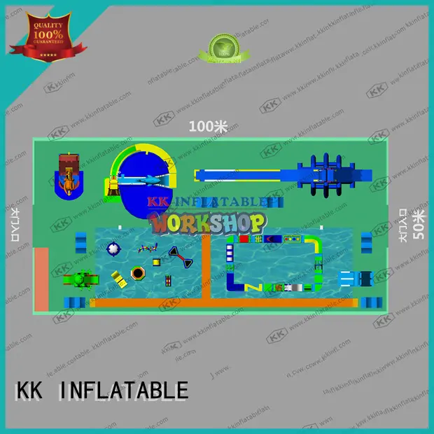 KK INFLATABLE multichannel slide water inflatables manufacturer for beach seaside 1