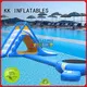 creative inflatable floating water park multichannel slide factory direct for swimming pool 1