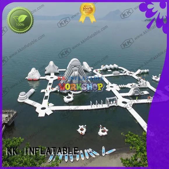 custom inflatable water playground slide pool combination supplier for seaside 1
