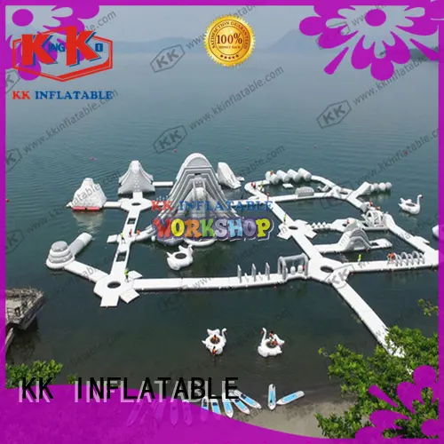 commercial inflatable floating water park multichannel slide factory direct for swimming pool 1