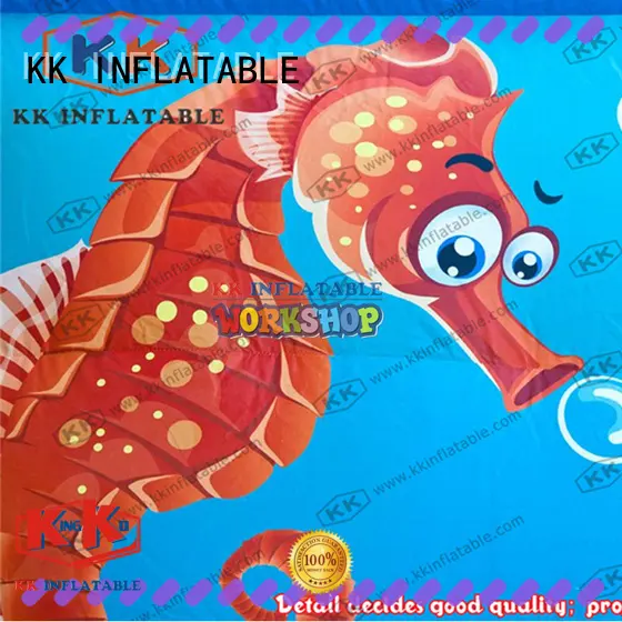 durable inflatable theme playground blue animal modelling for beach 1