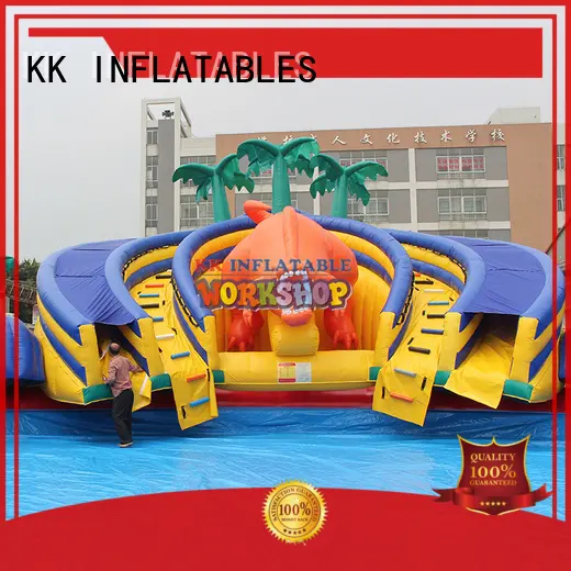 KK INFLATABLE rainbow inflatable water playground supplier for beach1 1