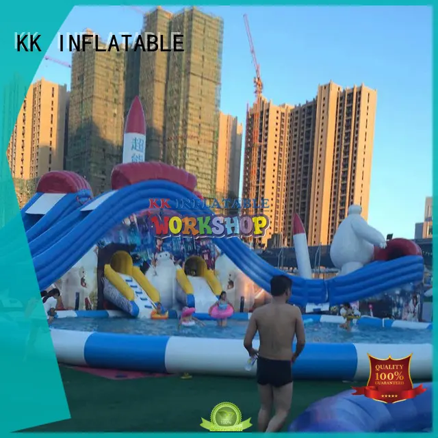 KK INFLATABLE dinosaur inflatable water playground supplier for seaside 1