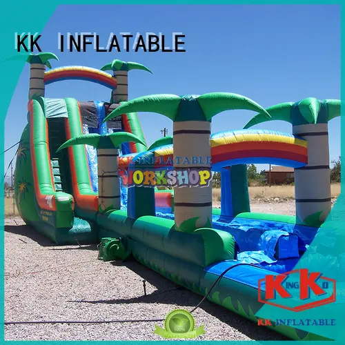 colorful inflatable floating water park multichannel slide manufacturer for paradise 1