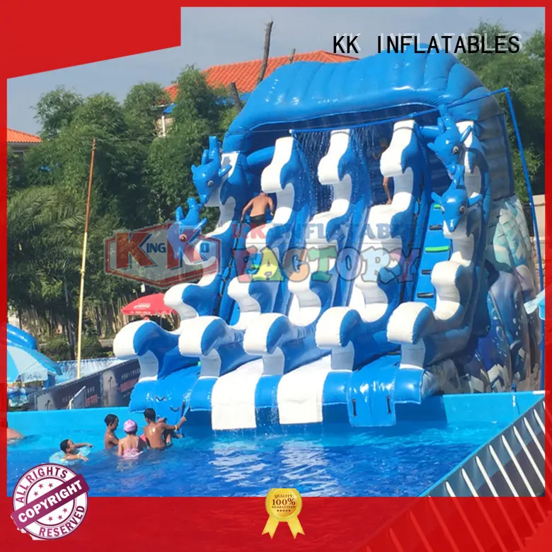 KK INFLATABLE rainbow inflatable water parks good quality for children 1