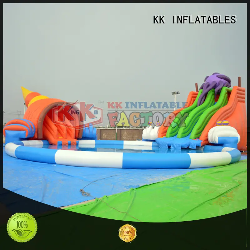 KK INFLATABLE multichannel slide water inflatables manufacturer for beach seaside1 1