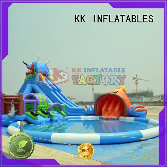 portable blow up water slide long OEM for playground 1