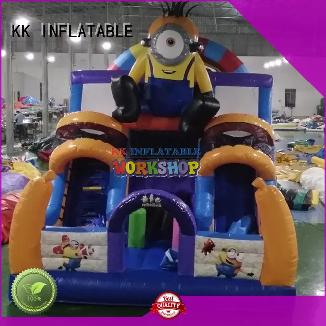 KK INFLATABLE fire truck shape inflatable slide various styles for playground 1