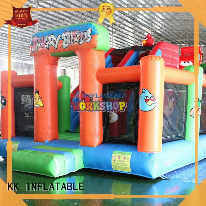 heavy duty inflatable slide fire truck shape colorful for paradise 1