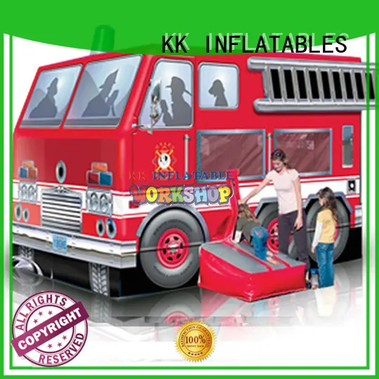 KK INFLATABLE truck bouncy slide colorful for parks 1