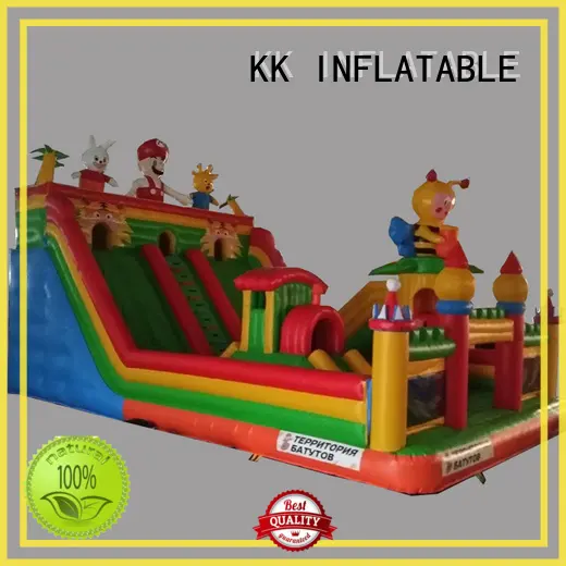 funny inflatable play center large slide pool colorful for playground 1