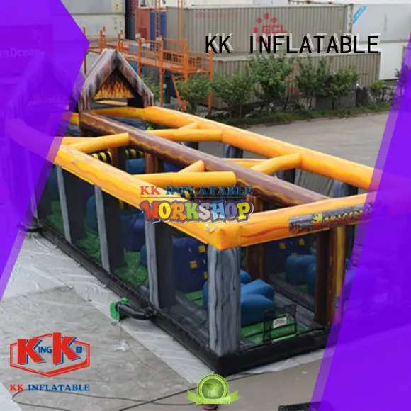 KK INFLATABLE creative blow up obstacle course factory price for playground 1