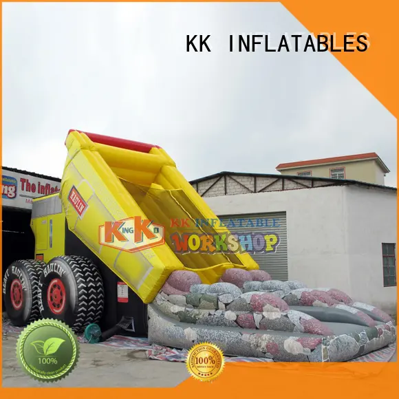 KK INFLATABLE fire truck shape blow up water slide various styles for playground 1