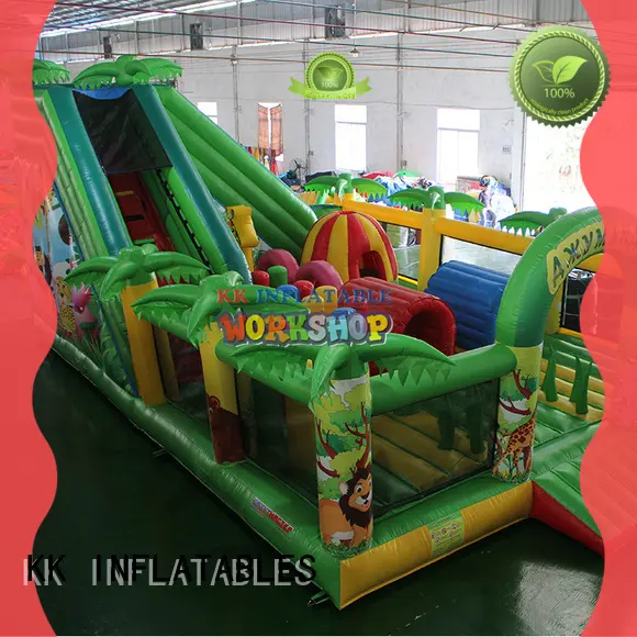KK INFLATABLE castle water obstacle course factory price for children 1