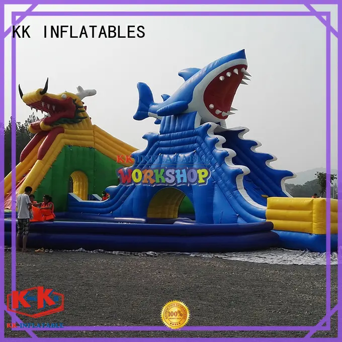hot selling inflatable theme playground blue supplier for beach 1