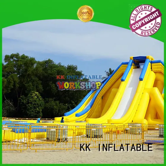 KK INFLATABLE portable blow up water slide supplier for paradise 1