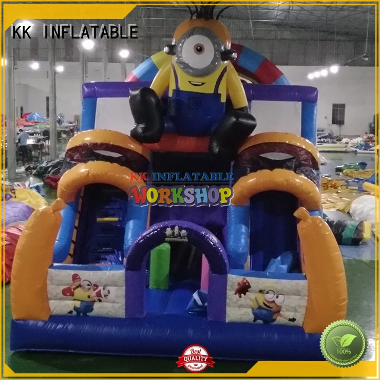 KK INFLATABLE truck blow up water slide manufacturer for paradise 1