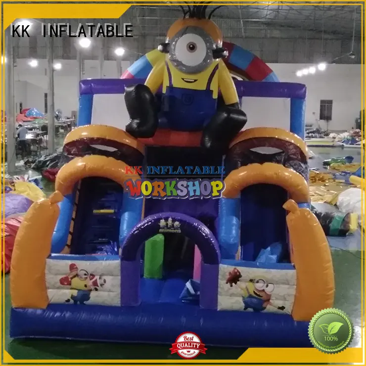 KK INFLATABLE truck blow up water slide manufacturer for paradise 1