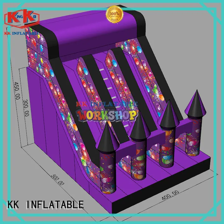 creative inflatable slide fire truck shape supplier for exhibition 1