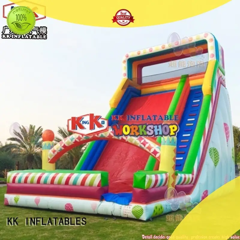KK INFLATABLE truck blow up water slide manufacturer for playground 1