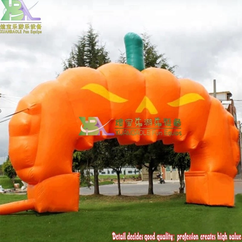 Customized Halloween pumpkin inflatable arch, hallowmas decoration activity inflatable archway 1