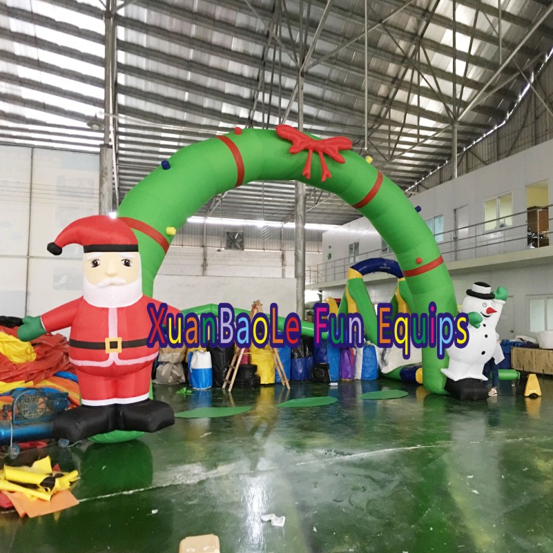 Arco de decoración de celebraciones de Navidad inflable comercial. 3