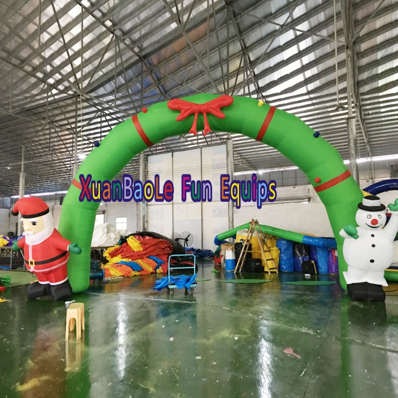 Arco de decoración de celebraciones de Navidad inflable comercial. 7
