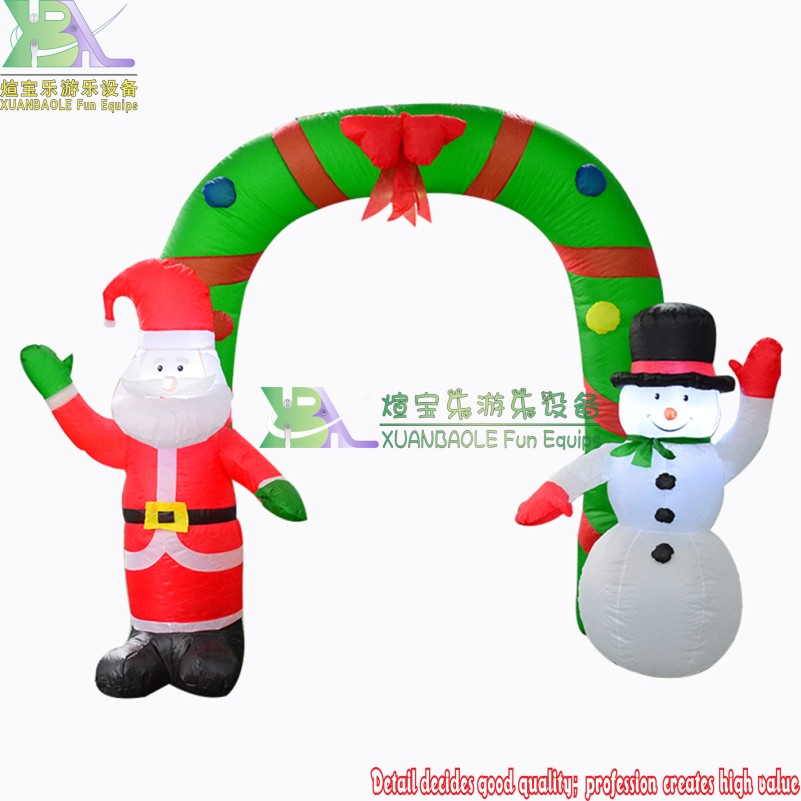 Entra en la magia navideña con nuestro Santa - Arco inflable del muñeco de nieve 1