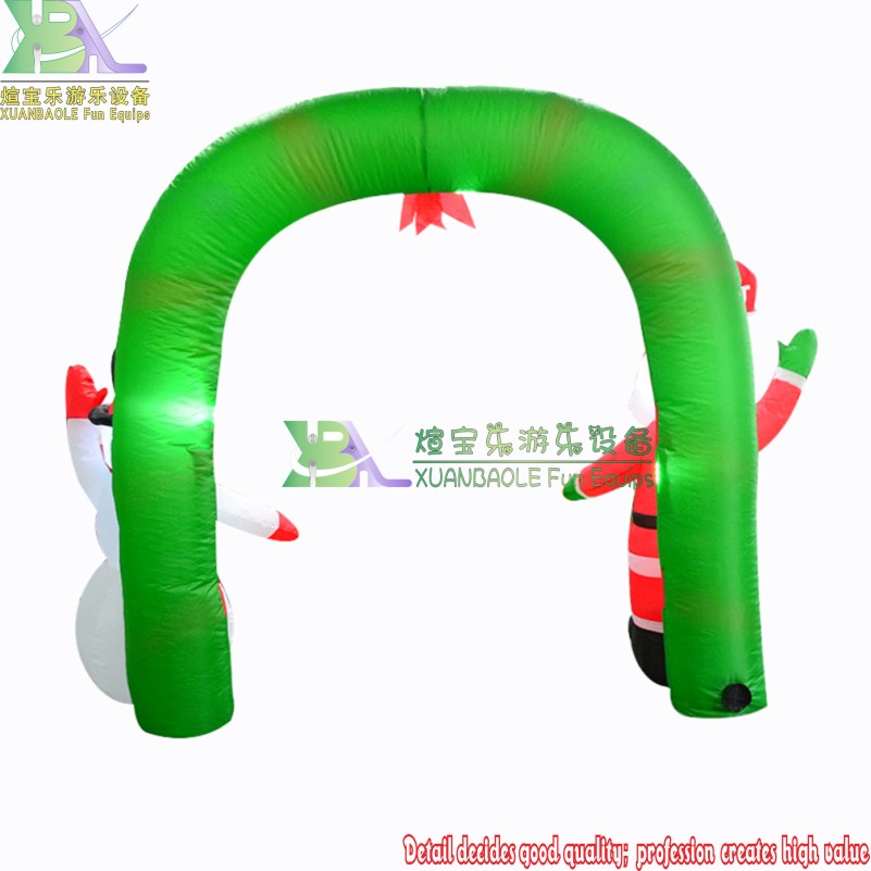 Entra en la magia navideña con nuestro Santa - Arco inflable del muñeco de nieve 7