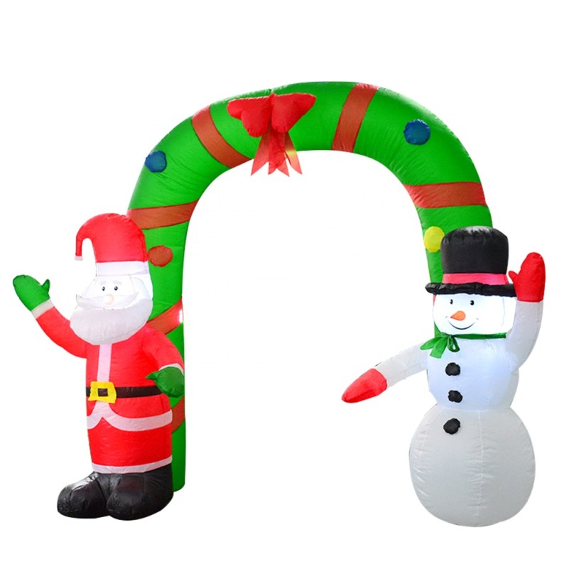 Entra en la magia navideña con nuestro Santa - Arco inflable del muñeco de nieve 3
