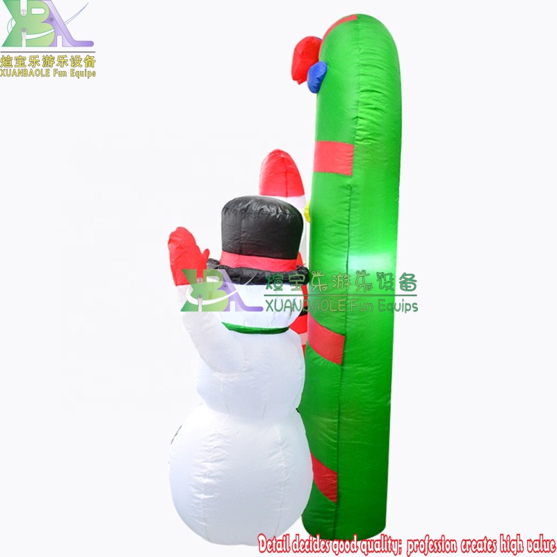 Entra en la magia navideña con nuestro Santa - Arco inflable del muñeco de nieve 4
