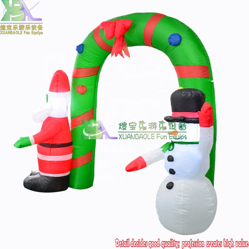 Entra en la magia navideña con nuestro Santa - Arco inflable del muñeco de nieve 5