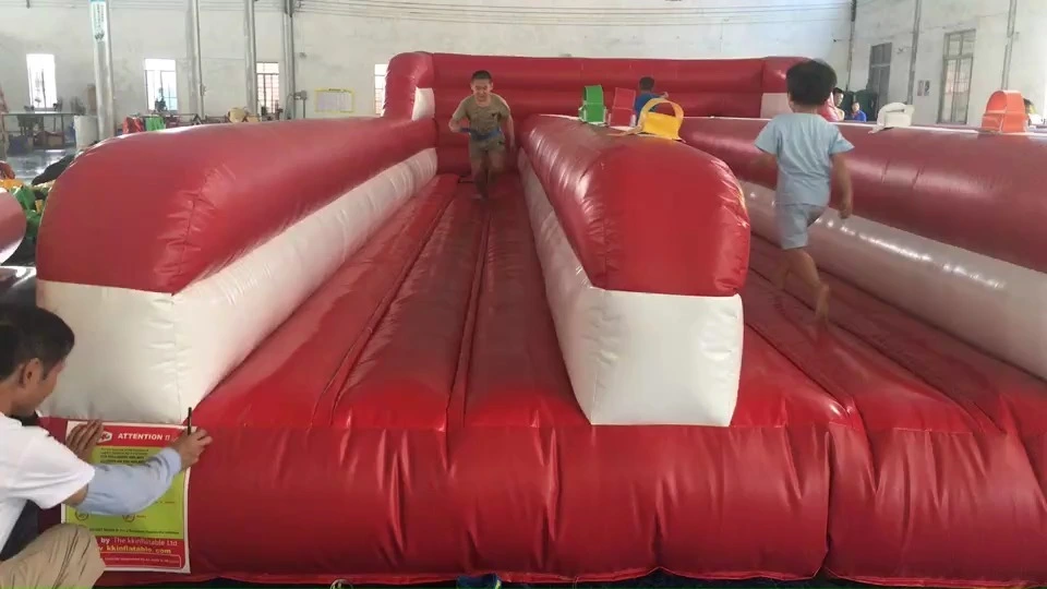 Interactive Game Double 3 Lane Inflatable Bungee Run Race Running Sports 1