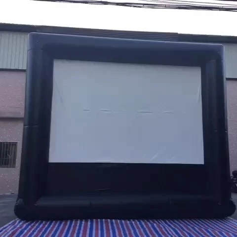 Airtight Outdoor Inflatable Projector Cinema Movie Screen Portable Theater Rear Projection Movie Screen For Backyard 1