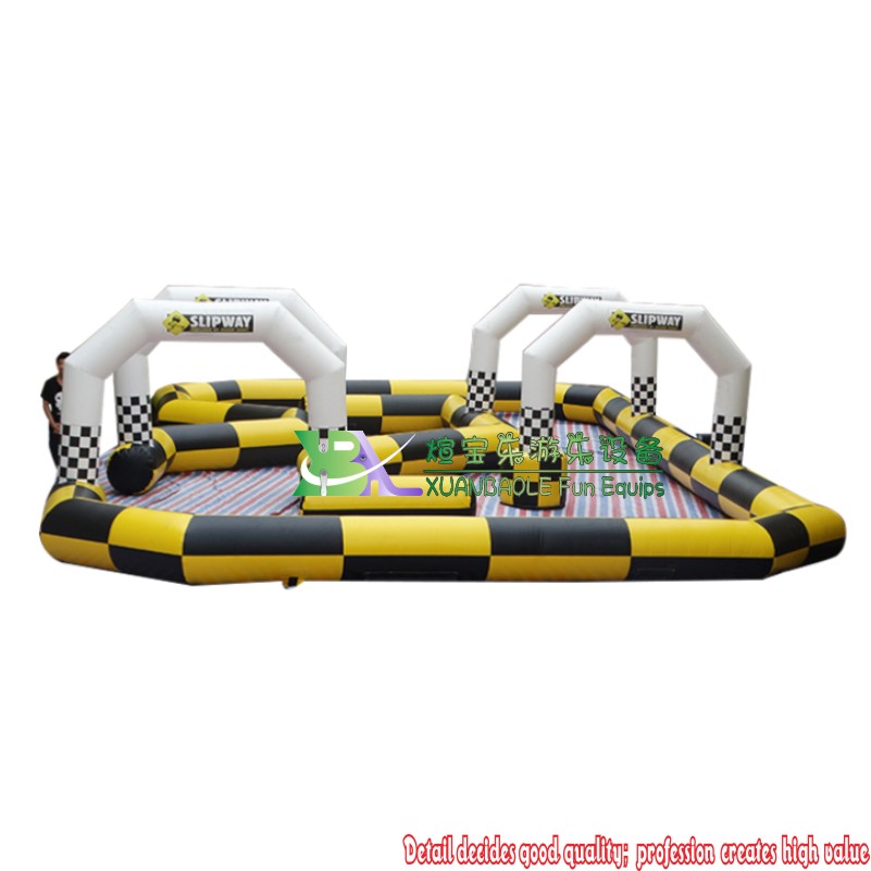 Inflatable Go Kart Race Track Outdoor Inflatable Sport Games Racing Track Inflatable Bicycle Race Track 8