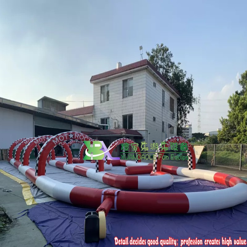 Inflatable Go Kart Race Track Outdoor Inflatable Sport Games Racing Track Inflatable Bicycle Race Track 7