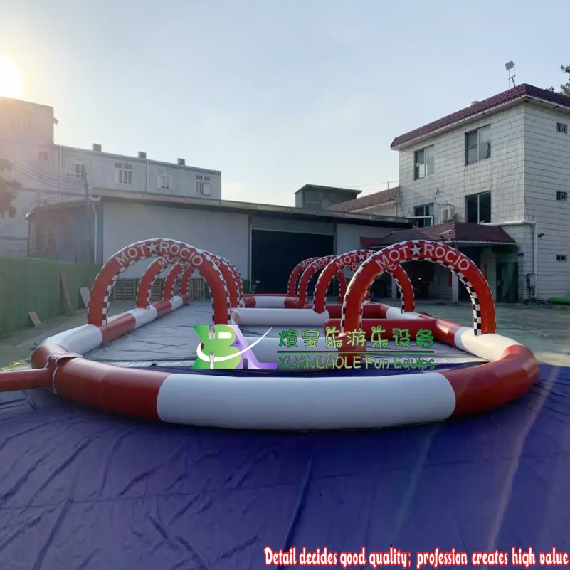Inflatable Go Kart Race Track Outdoor Inflatable Sport Games Racing Track Inflatable Bicycle Race Track 1