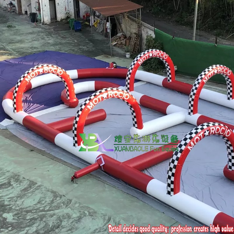 Inflatable Go Kart Race Track Outdoor Inflatable Sport Games Racing Track Inflatable Bicycle Race Track 5