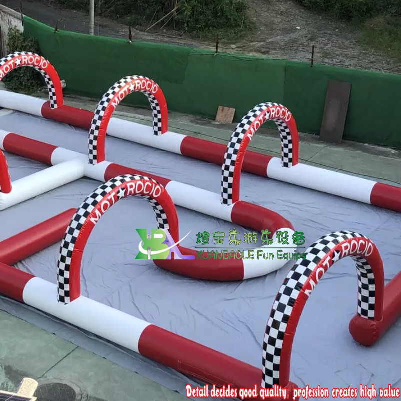 Inflatable Go Kart Race Track Outdoor Inflatable Sport Games Racing Track Inflatable Bicycle Race Track 4