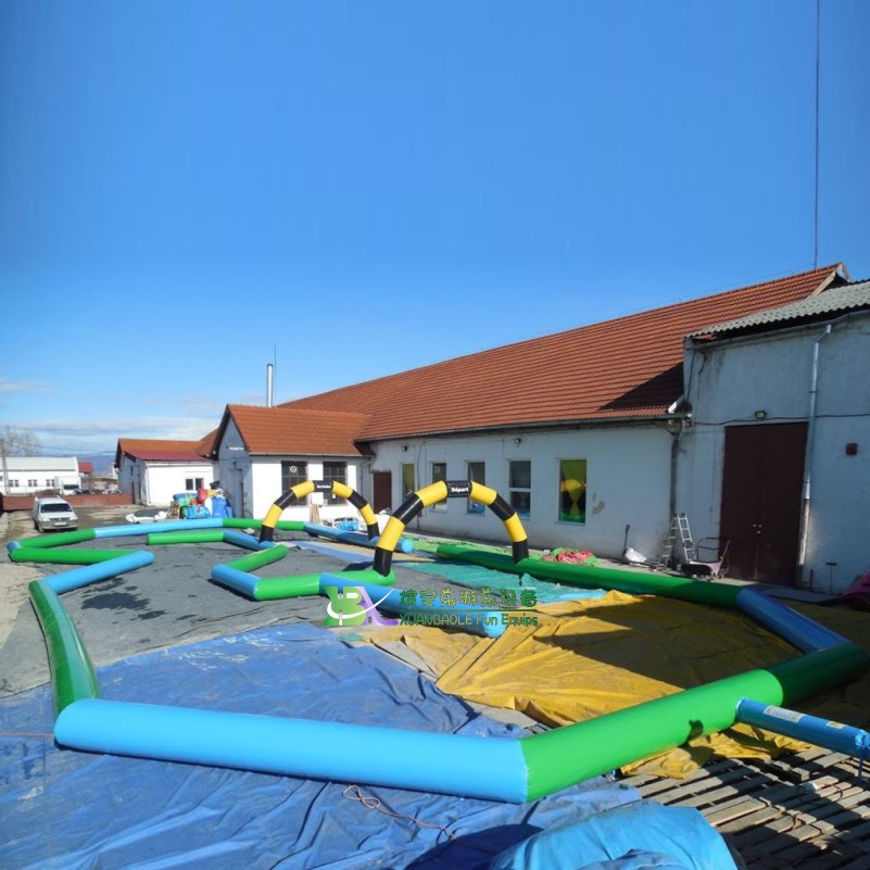 Track de circuito inflable de carreras de juegos de juegos interactivos personalizados 2