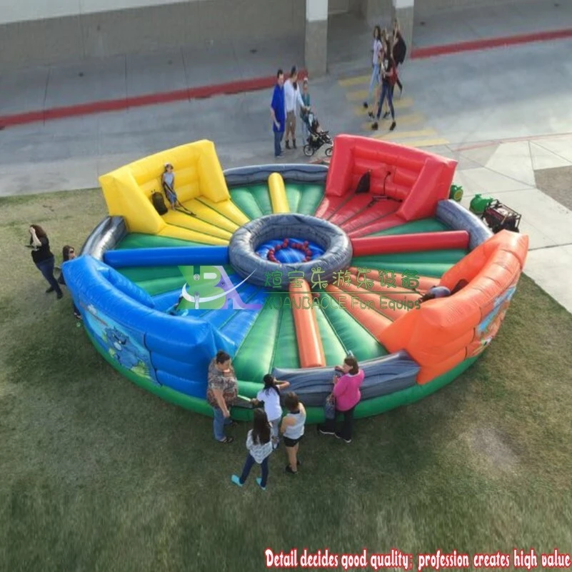 Interactive Hungry Hippos Chow Down Inflatable Game/ Bungee Sport Game Inflatable Hungry Hippo With Free Balls 1