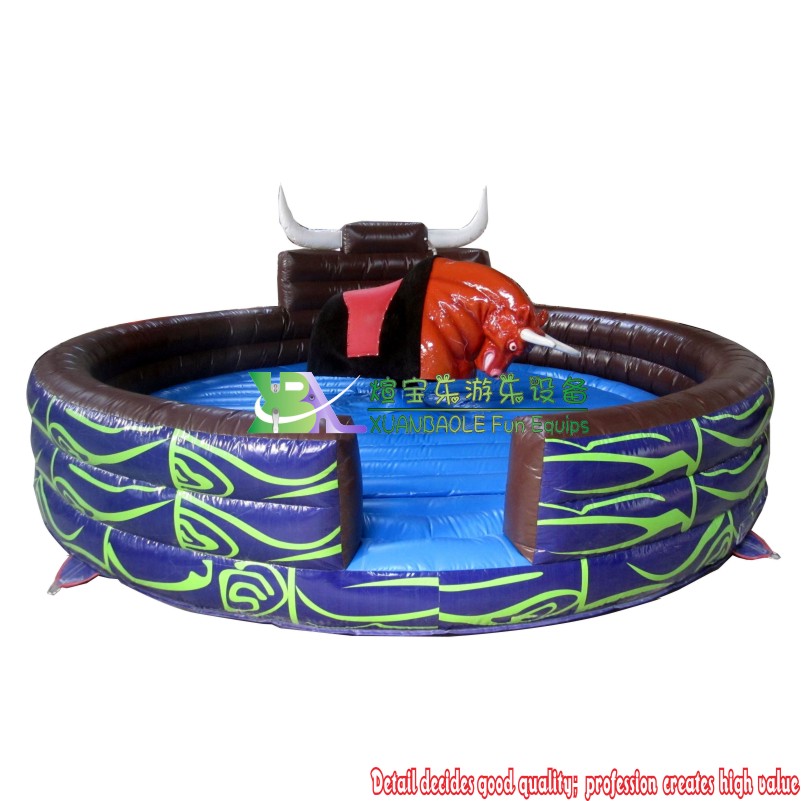 Popular Inflatable Mechanical Bull Ride Simulator Crazy Bullfighting Sports 7